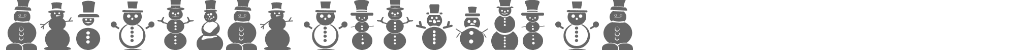 Sample characters The South Snowman St Font